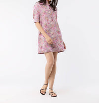 Ann Mashburn - Elbow - sleeve Frill Dress - clothing - collection:vacationdresses(Auto) - cotton