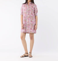 Ann Mashburn - Elbow - sleeve Frill Dress - clothing - collection:vacationdresses(Auto) - cotton