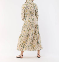 Ann Mashburn - Isla 3/4 Sleeve Shirtdress - beige - clothing - cotton - blend