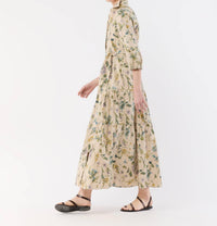 Ann Mashburn - Isla 3/4 Sleeve Shirtdress - beige - clothing - cotton - blend