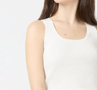 Ann Mashburn - Nia Shell Ribbed Tank Top - clothing - cotton - tank - tops