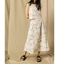 Ann Mashburn - Nicola Circle Skirt - beige - clothing - cotton - blend