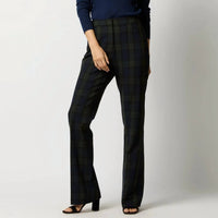 Ann Mashburn - Norah Flare Plaid Pant - clothing - flare - green