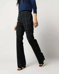 Ann Mashburn - Norah Flare Plaid Pant - clothing - flare - green