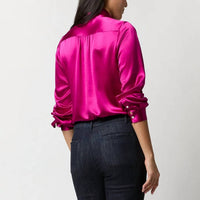 Ann Mashburn - Tie Neck Blouse - blouses - clothing - pink
