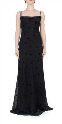 Anna October - Women's Coletta Sheer Polka Dot Maxi Dress