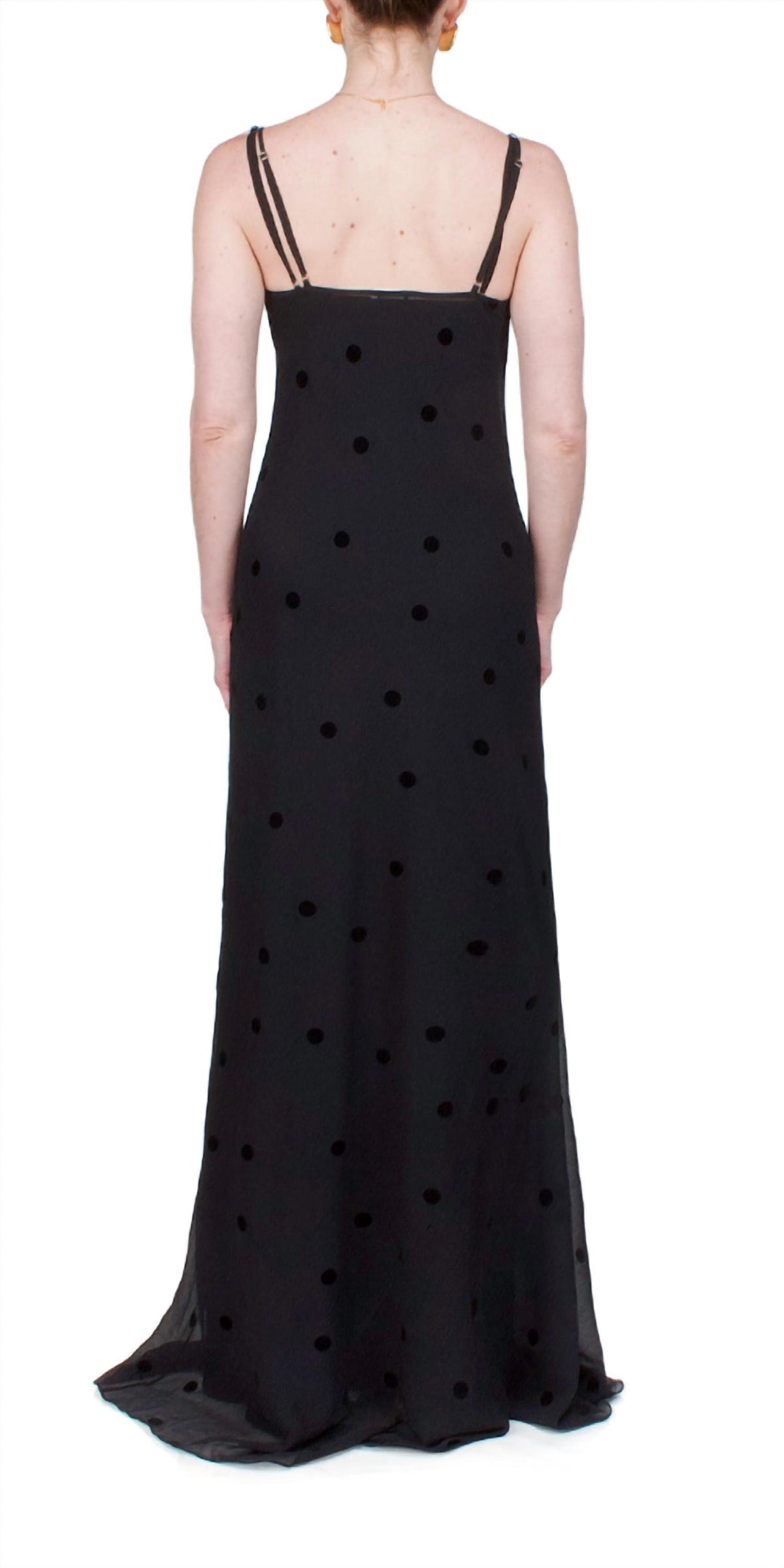Anna October - Women's Coletta Sheer Polka Dot Maxi Dress