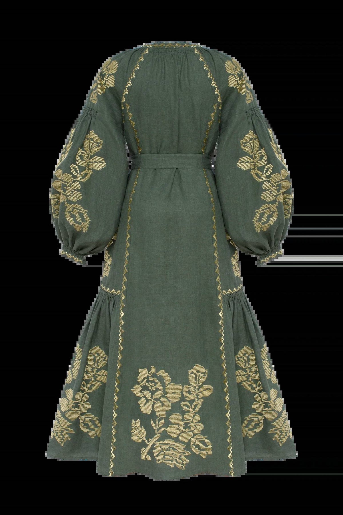 Annabo - Elysian Garden Linen Midi Dress