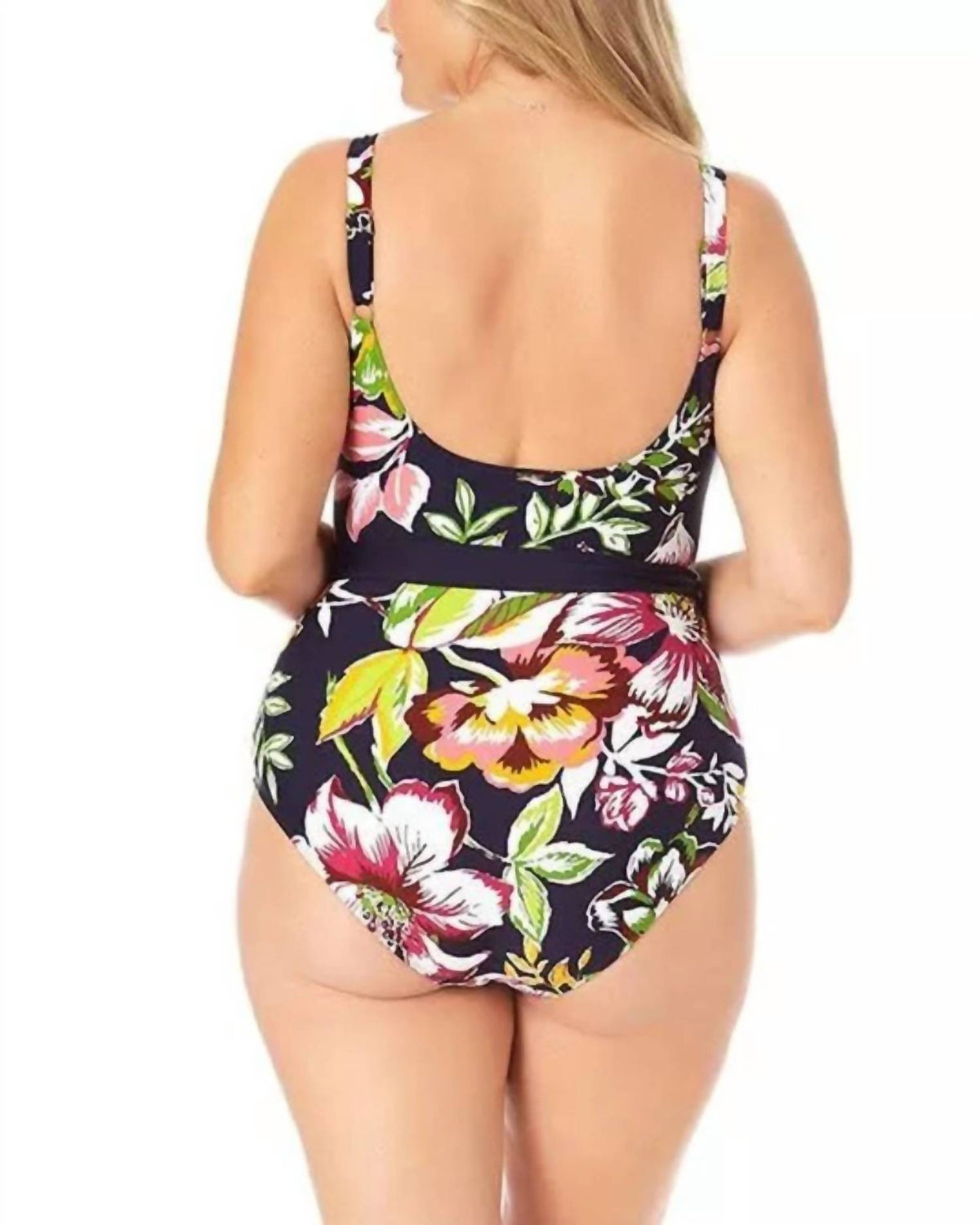 Anne Cole - Belt Scoop One-Piece Swimsuit-Plus