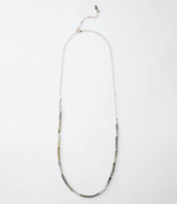 Anne Vaughan - Women's Beaded Aquamarine Necklace - blue - gemstones - jewelry