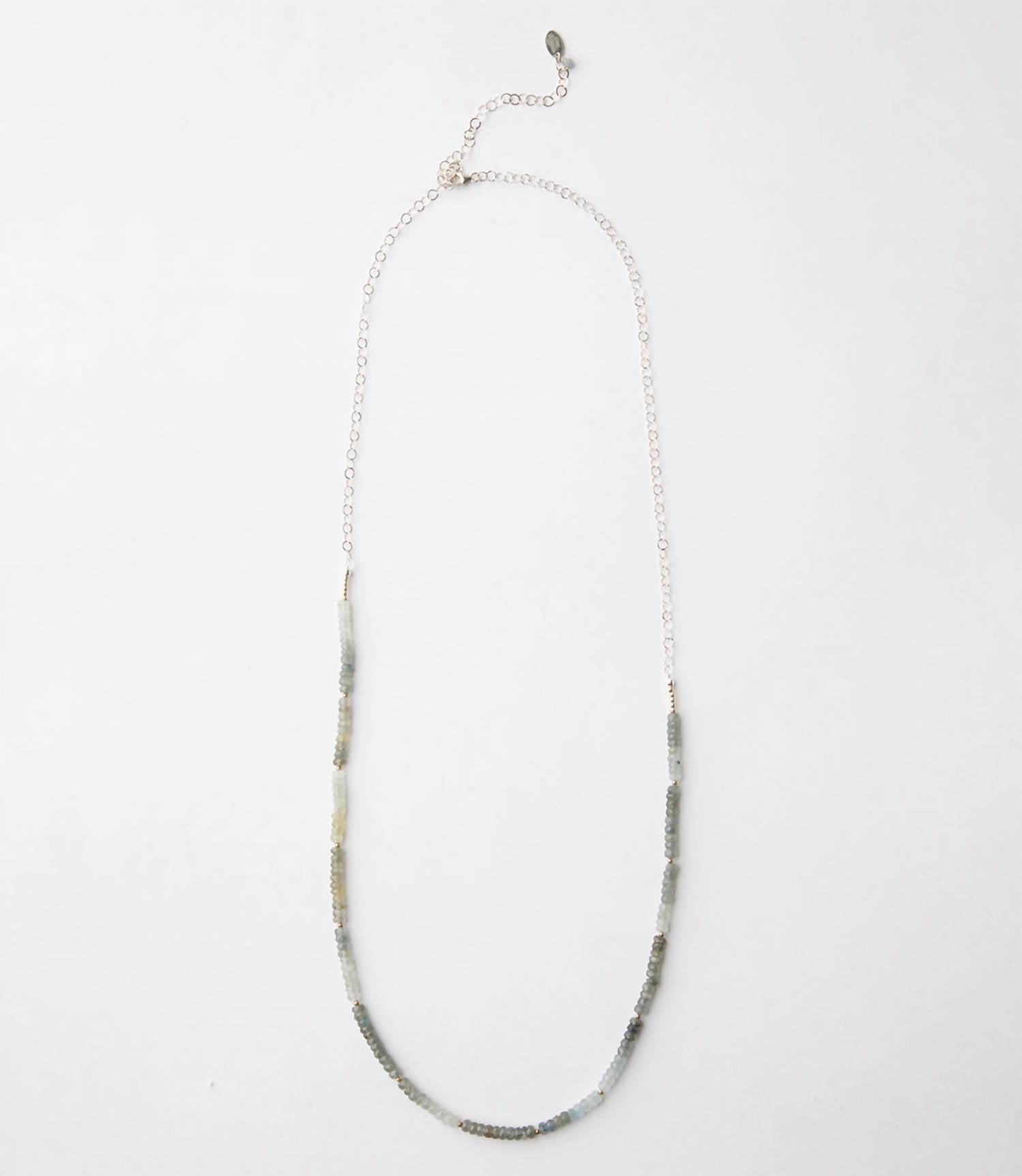 Anne Vaughan - Women's Beaded Aquamarine Necklace - blue - gemstones - jewelry