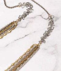 Anne Vaughan - Women's Metallic Multistrand Necklace - gold - jewelry - metal