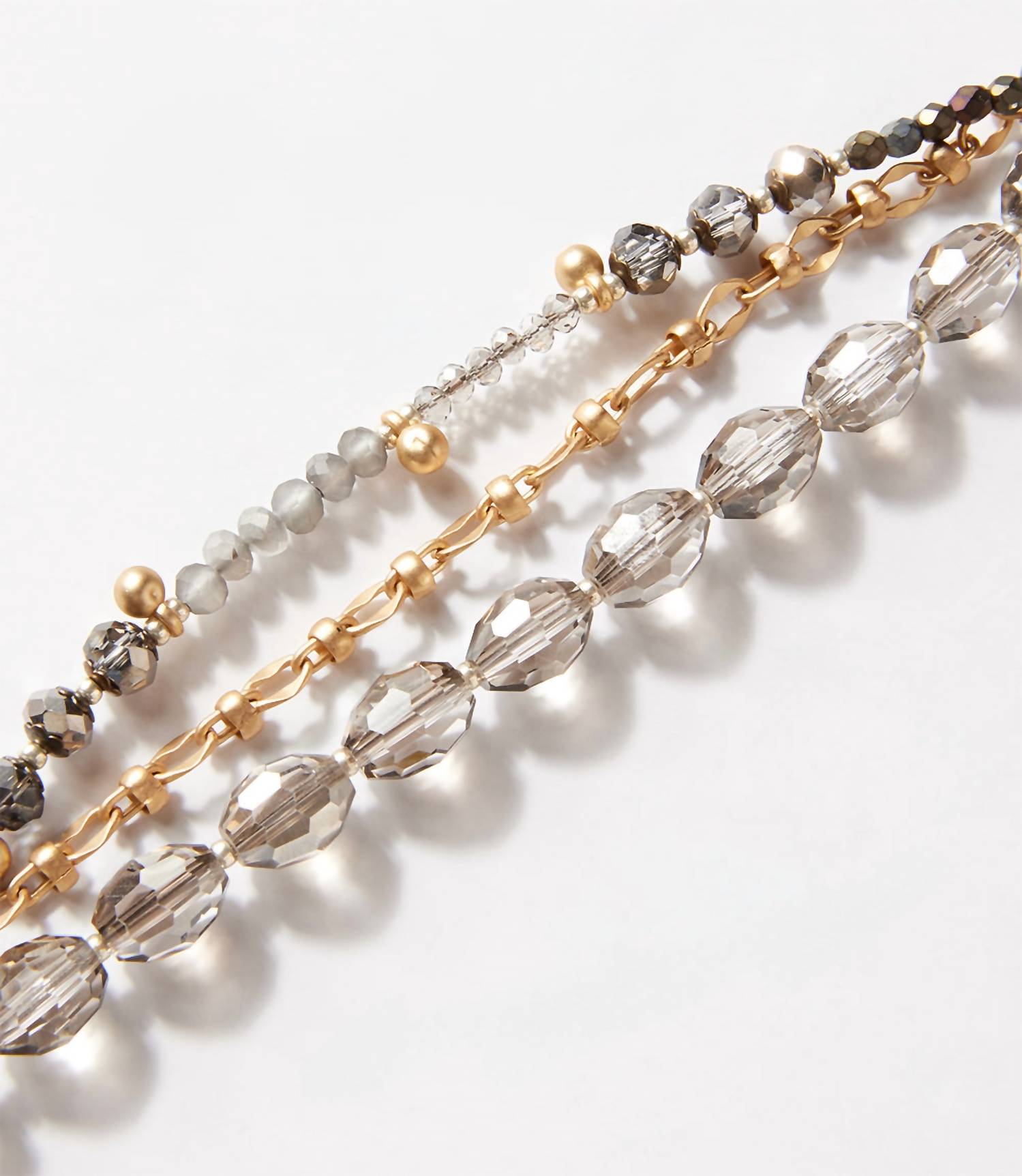 Anne Vaughan - Women's Multistrand Crystal Bracelet - bracelets - crystal - jewelry