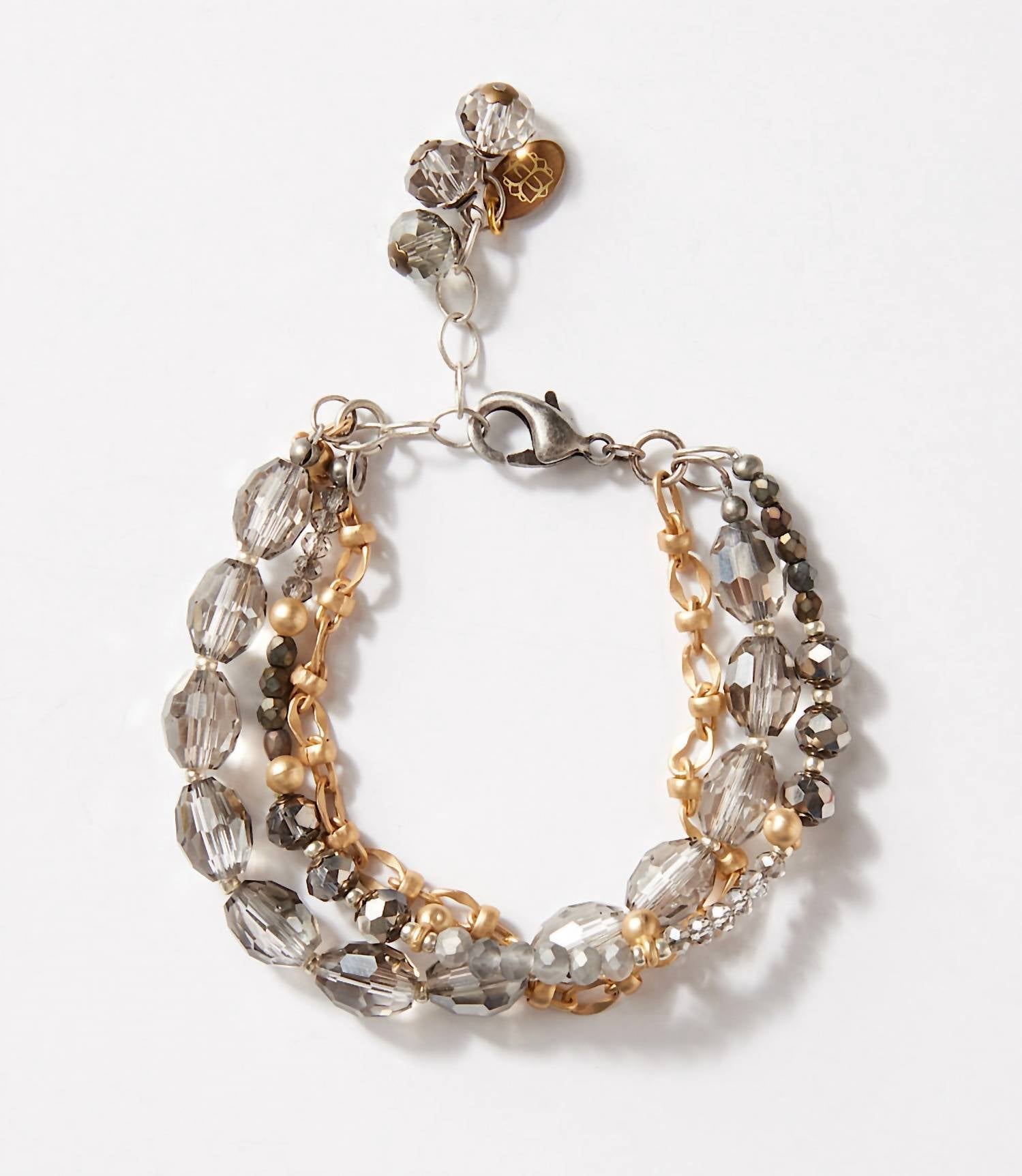 Anne Vaughan - Women's Multistrand Crystal Bracelet - bracelets - crystal - jewelry
