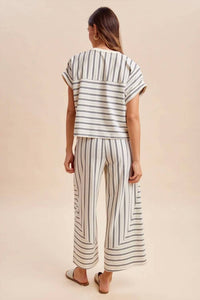 Anniewear - Dolman Sleeve Knit Top And Pants Set