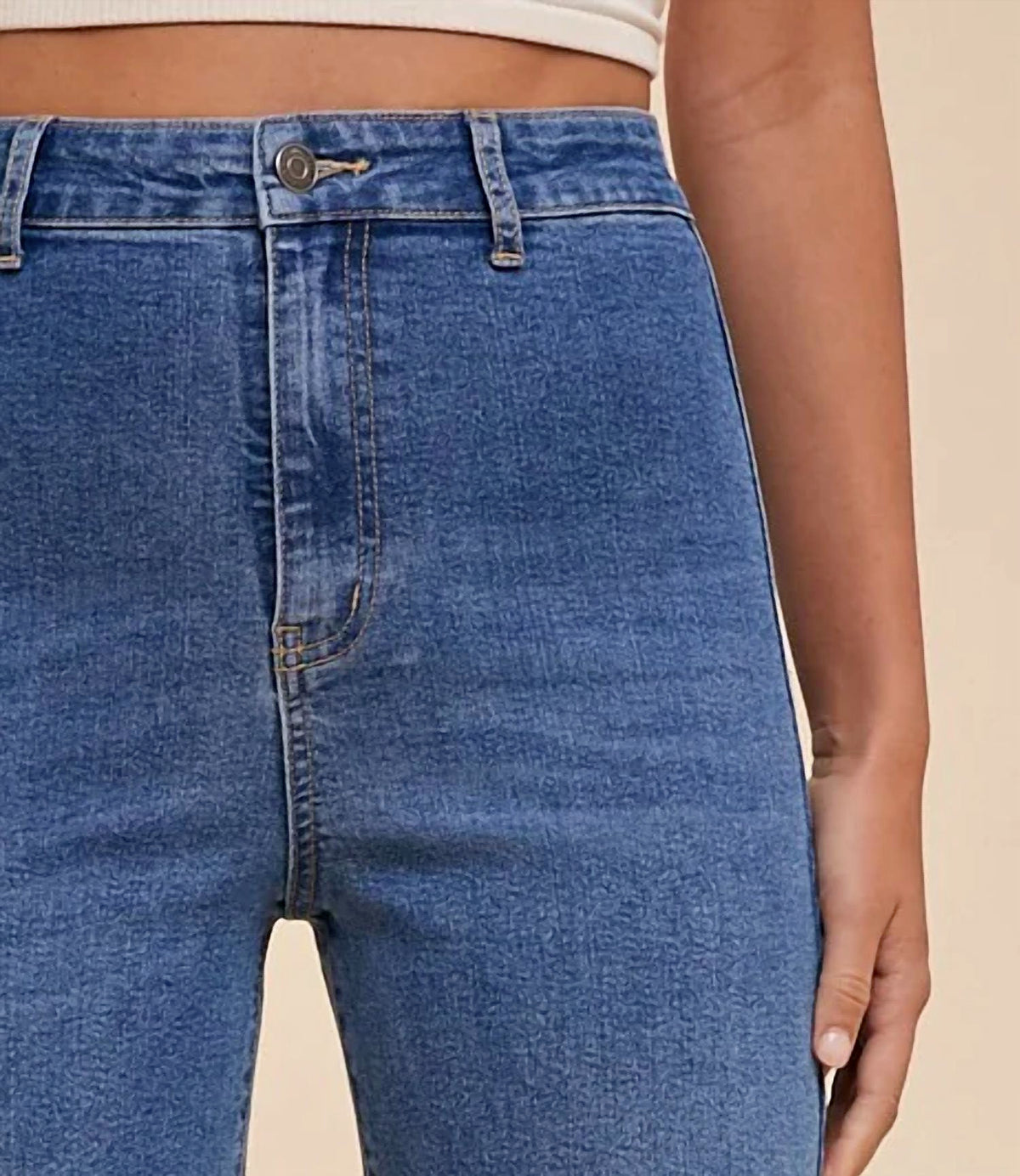 Anniewear - Dylan High Rise Wide Leg Cropped Jeans