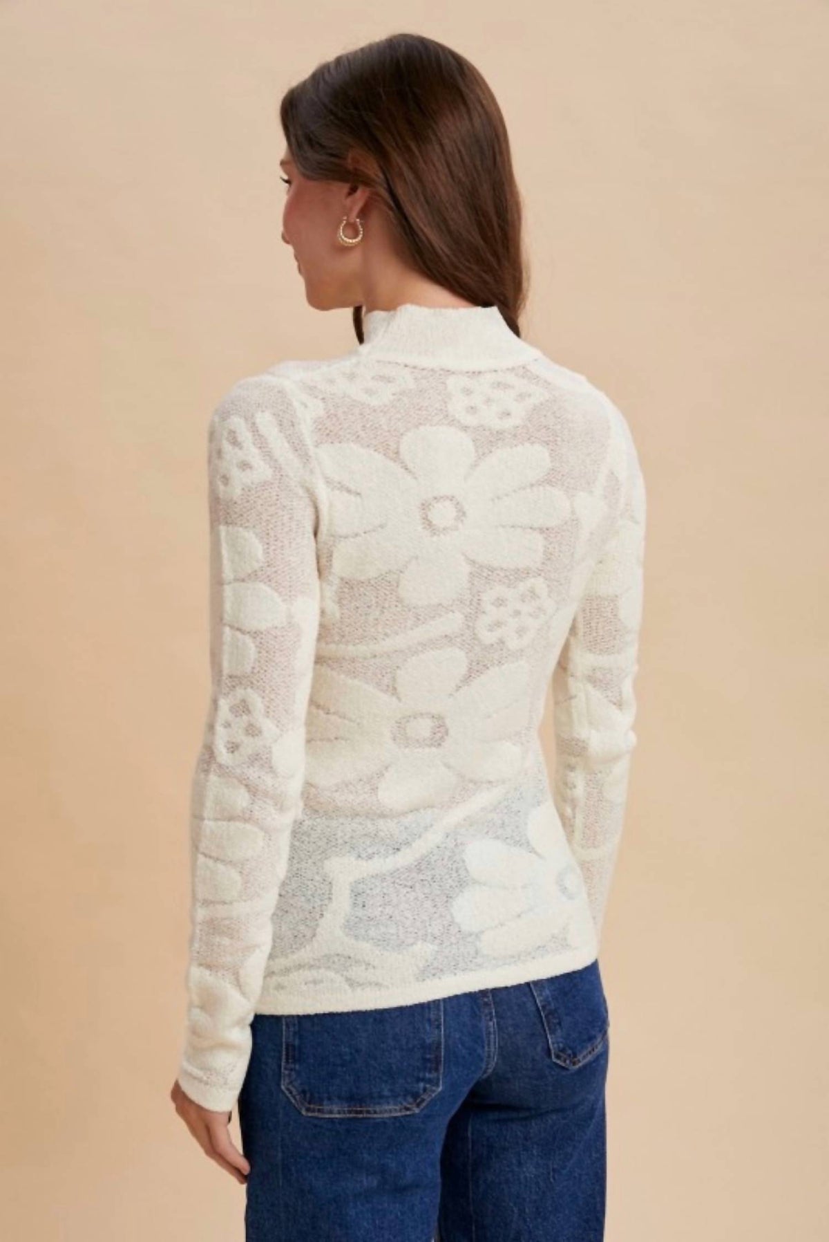 Anniewear - Jacquard Mockneck Sweater