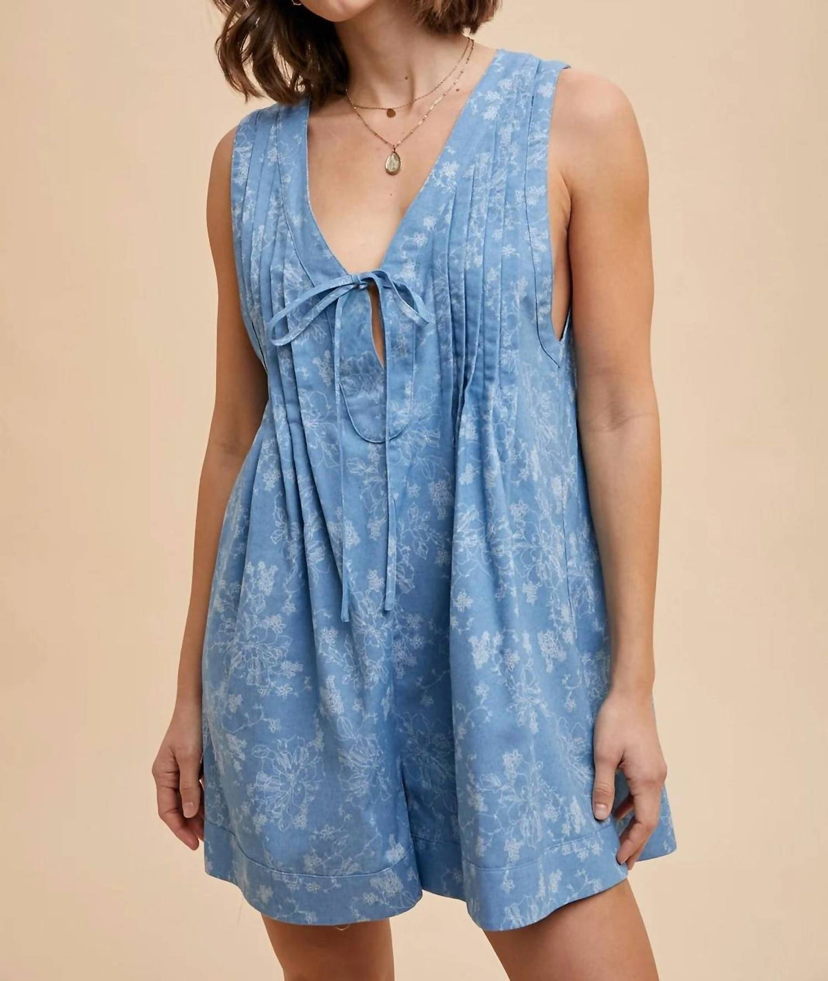 Anniewear - Ricky Bobby- Floral Pintuck Romper