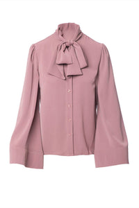 Anonyme - Oversized Bow Long Sleeve Blouse