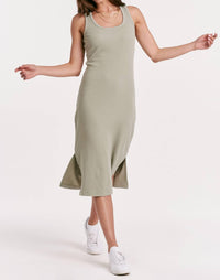 Another Love - Britta Side Slit Midi Dress