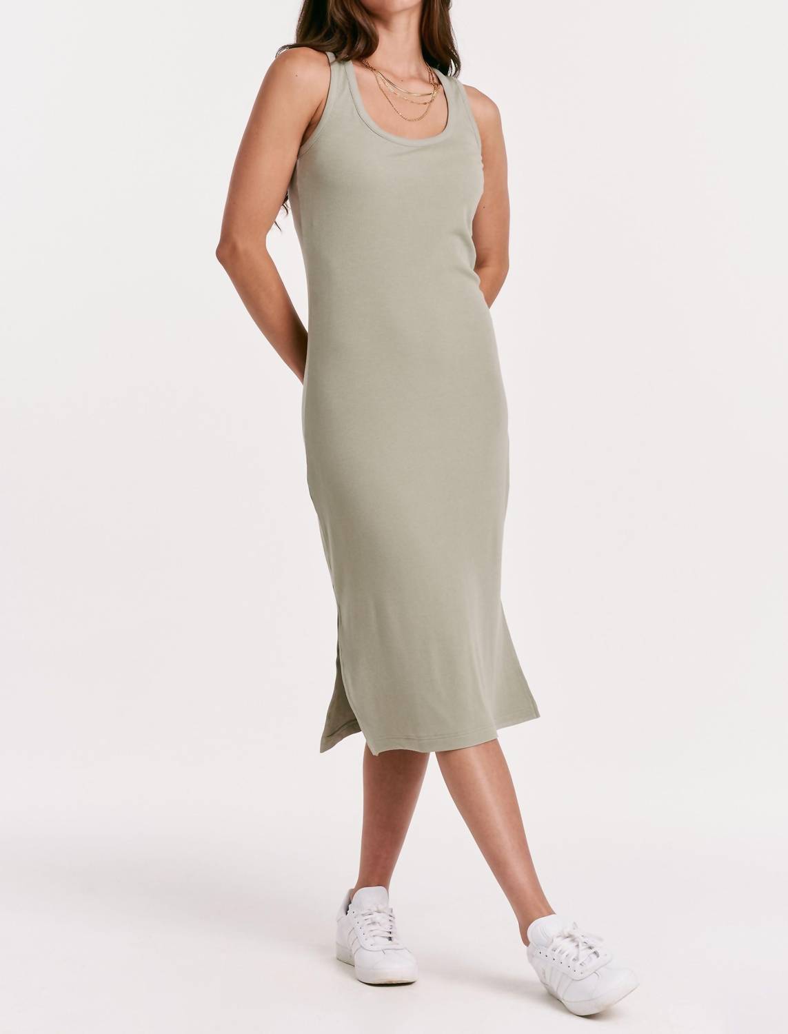 Another Love - Britta Side Slit Midi Dress