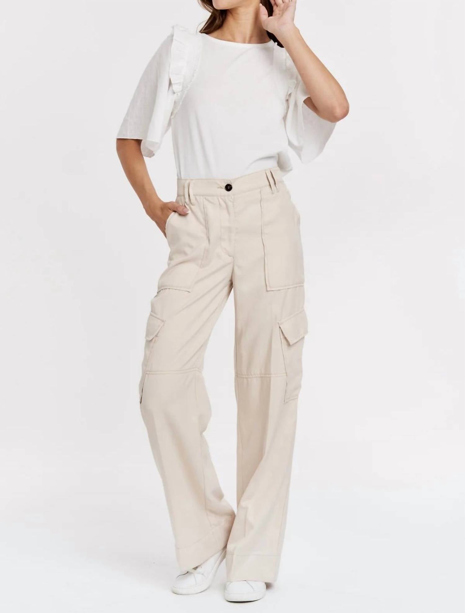 Another Love - Cairo Cargo Pants - beige - clothing - nylon - blend