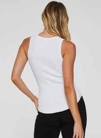 Another Love - Cora High Neck Rib Tank - clothing - nylon - blend - tank - tops