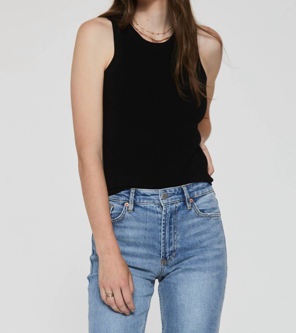 Another Love - Cora High Neck Rib Tank