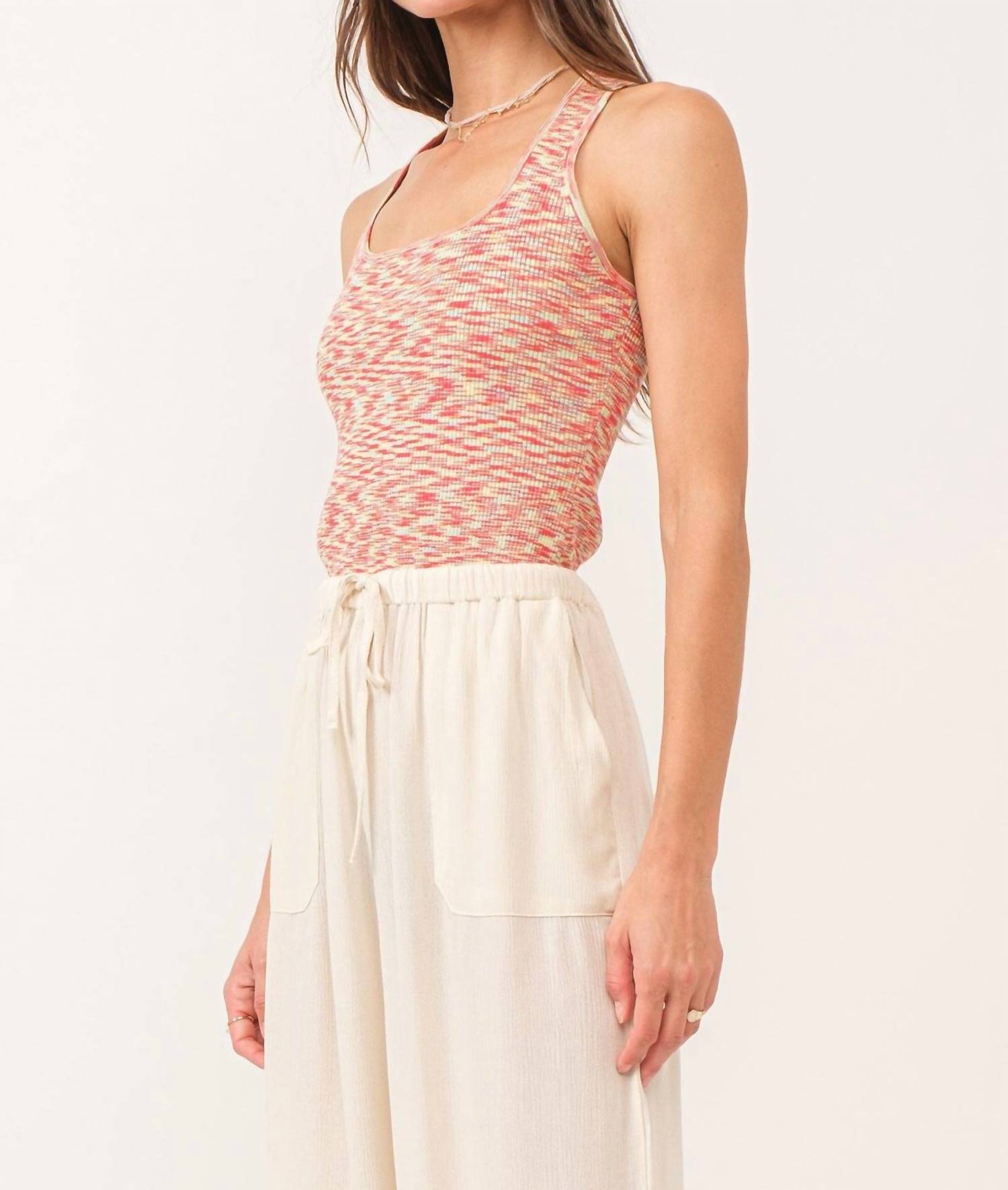 Another Love - Indira Tank - clothing - patterned - red