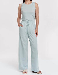 Another Love - Zahara Relaxed Leg Pants - blue - clothing - cotton - blend