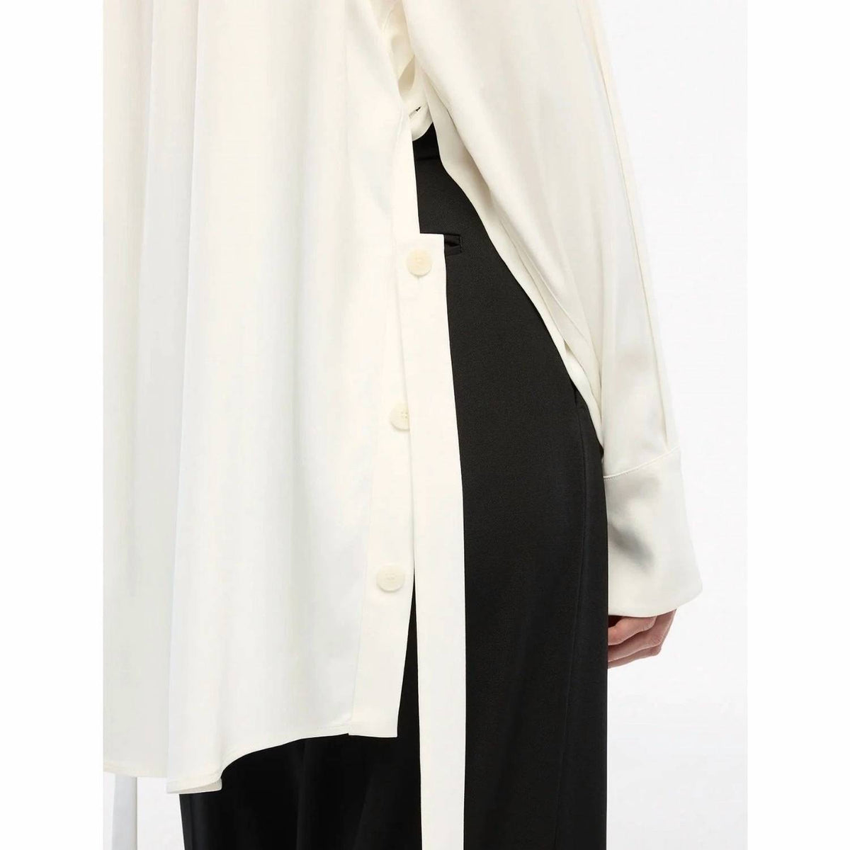 Another Tomorrow - Bias Button Side Shirt
