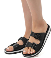 Antelope - Women's Finna Leather Sandals - black - leather - sandals