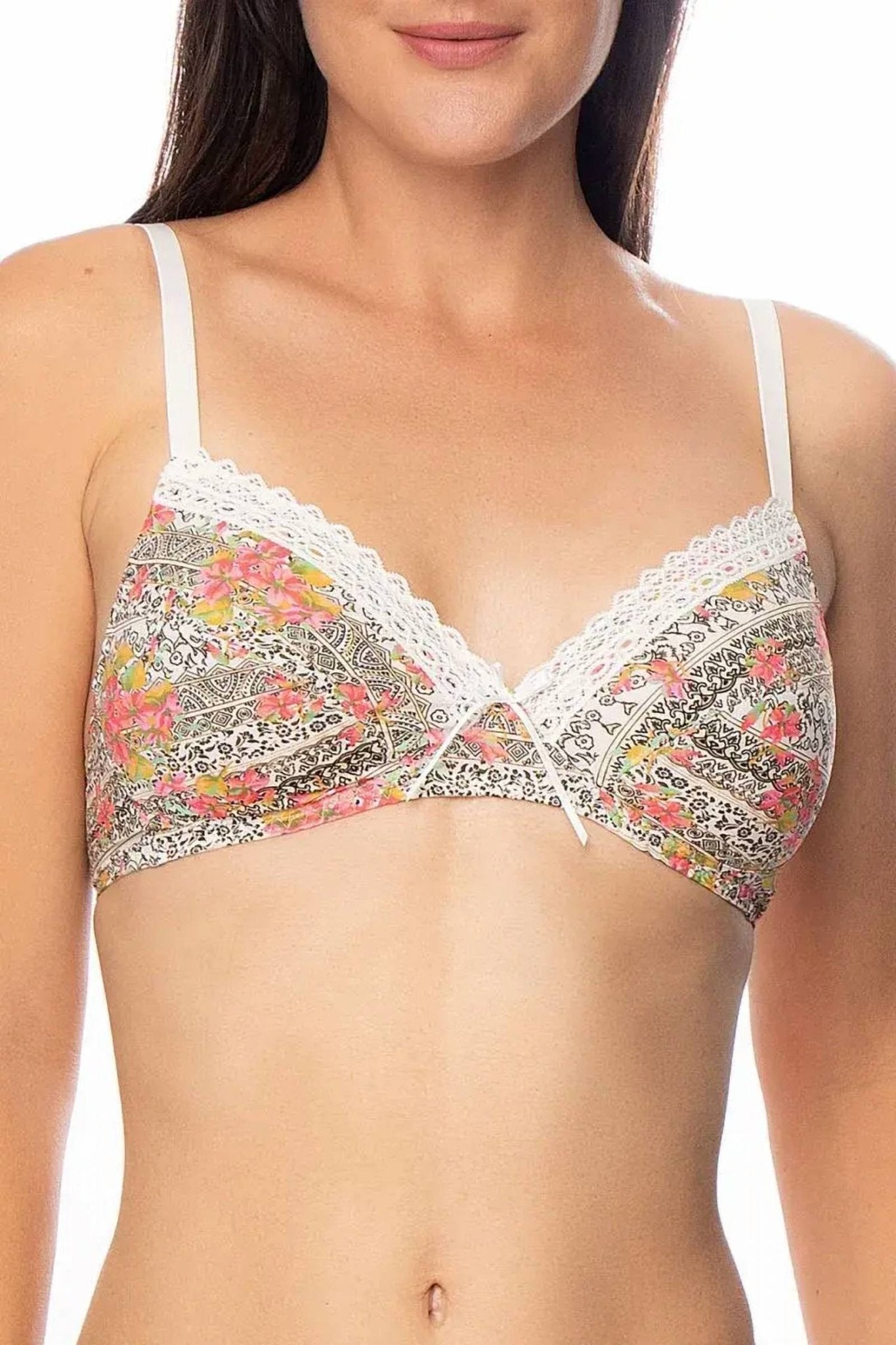 Antigel - Folk Melodie Non Wire Bra - bras - brown - clothing