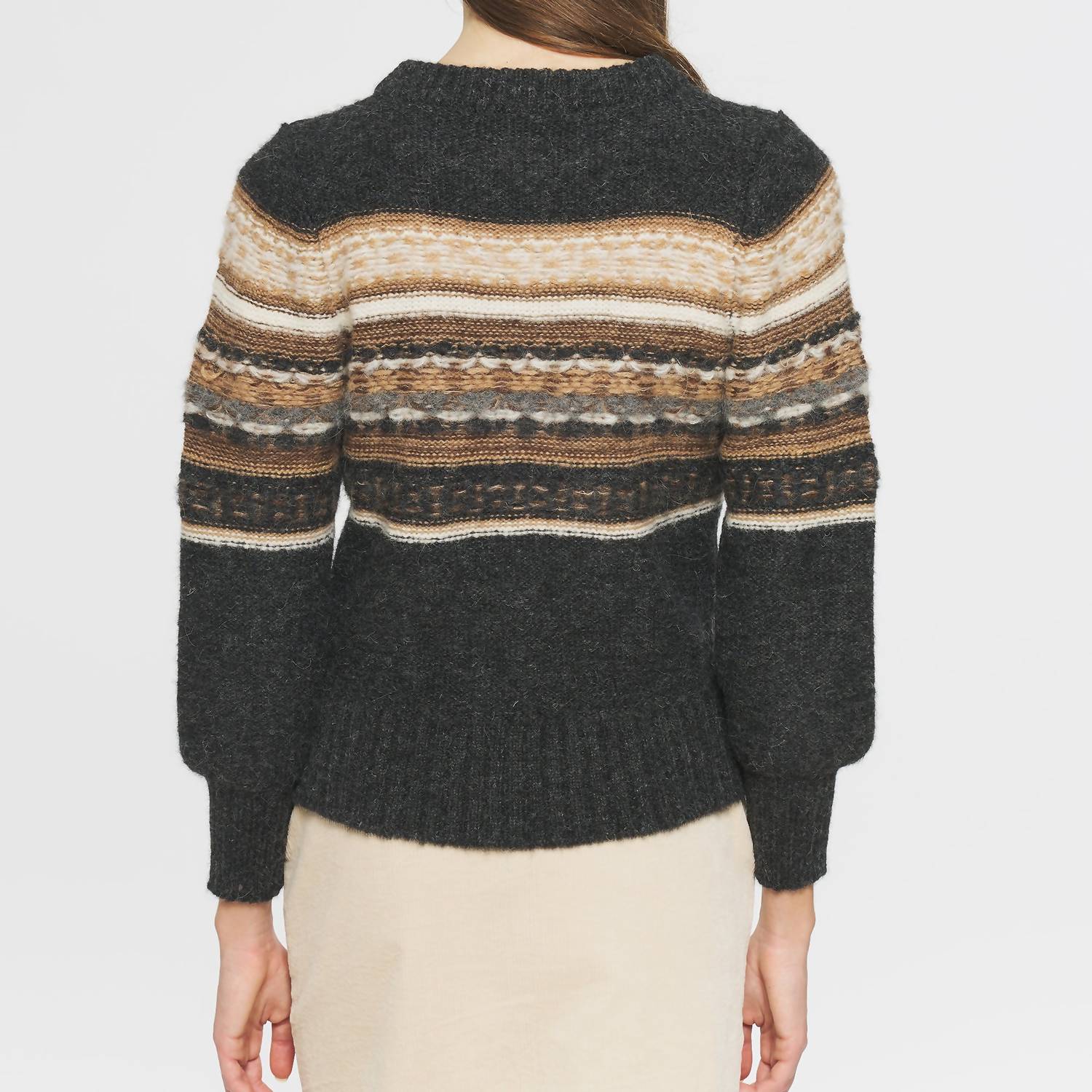 Antik Batik - Julio Puff Sleeve Pullover - clothing - crew - grey