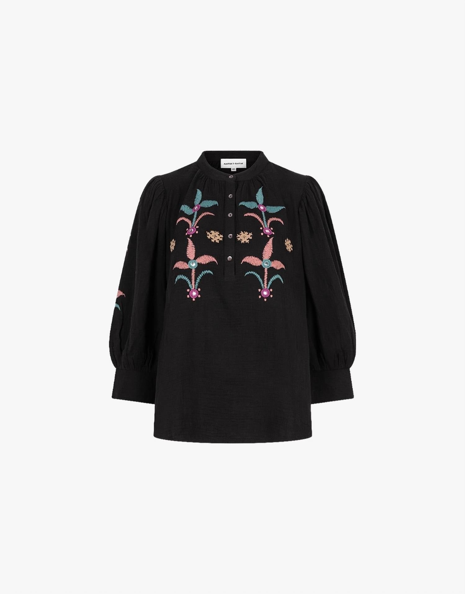 Antik Batik - Rafi Blouse - black - blouses - clothing