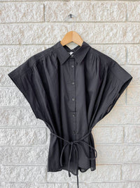 Apiece Apart - Agni Floaty Top - black - blouses - clothing