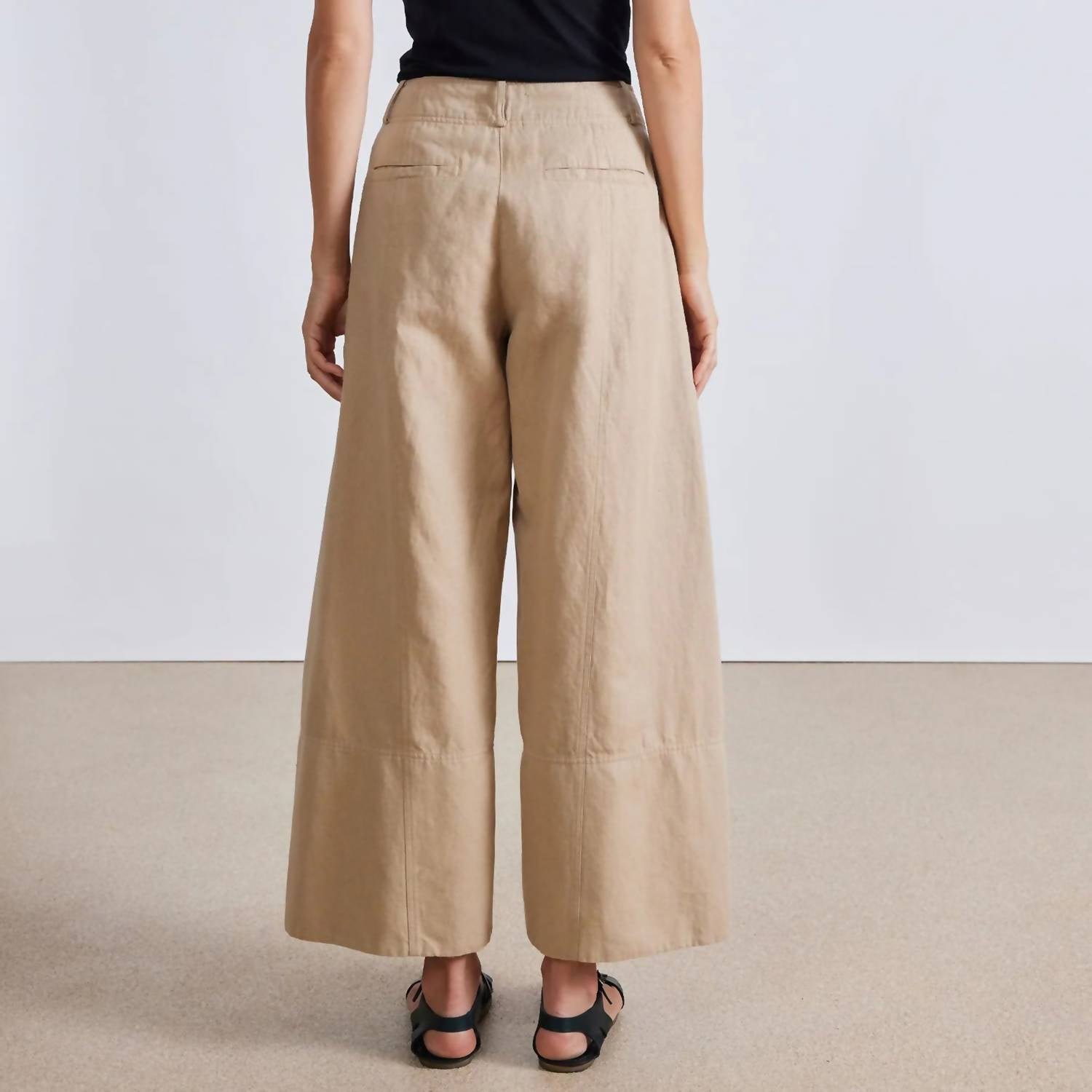 Apiece Apart - Malou Wide Leg Pant - brown - clothing - pants