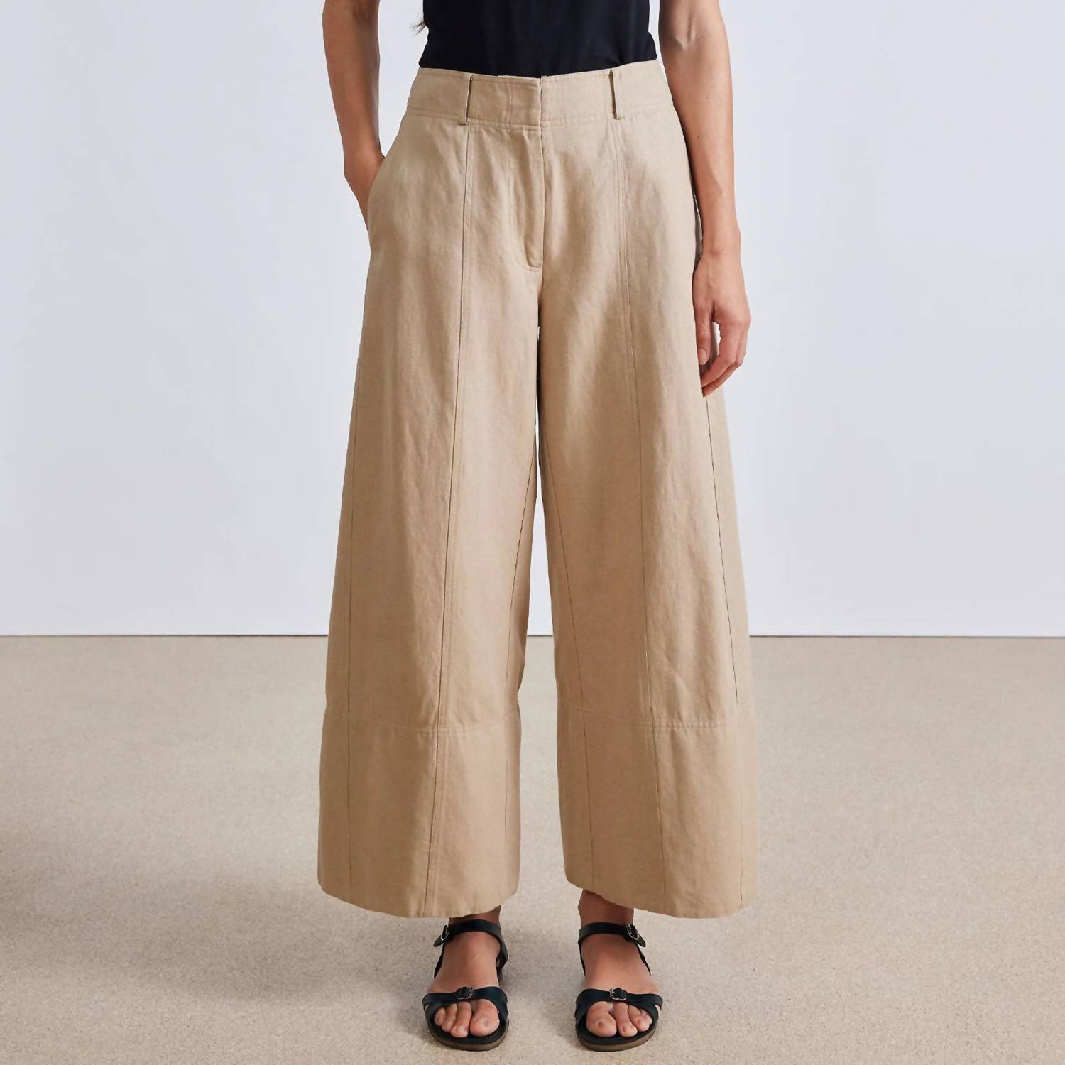 Apiece Apart - Malou Wide Leg Pant - brown - clothing - pants