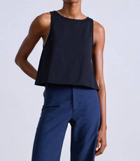 Apiece Apart - New Agnes Trapeze Tank Top - black - clothing - cotton