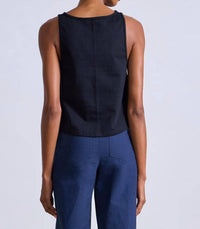 Apiece Apart - New Agnes Trapeze Tank Top - black - clothing - cotton