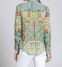 Apny - Button-up Vibrant Blouse