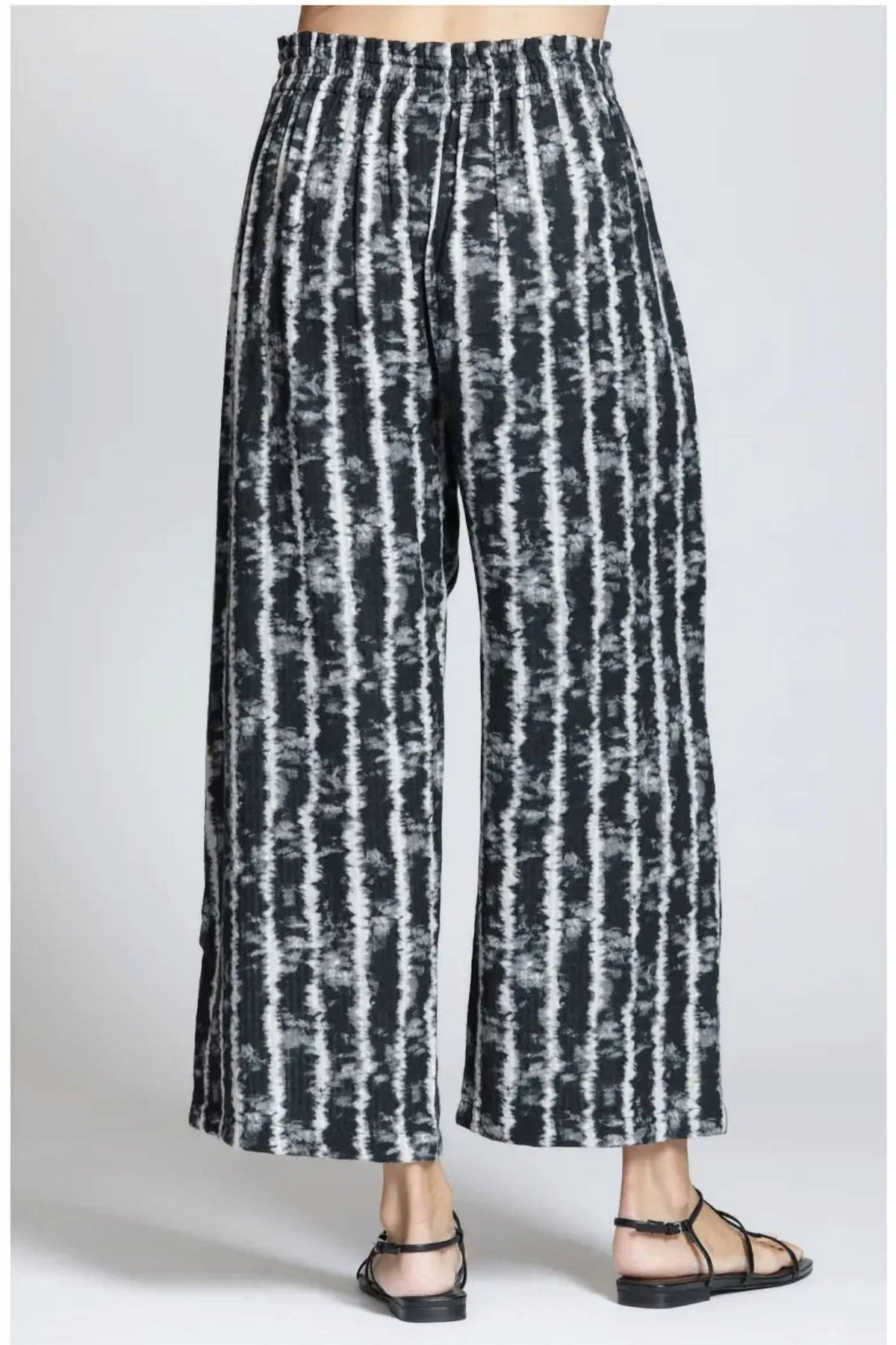 Apny - Drawstring Wide Leg Pants