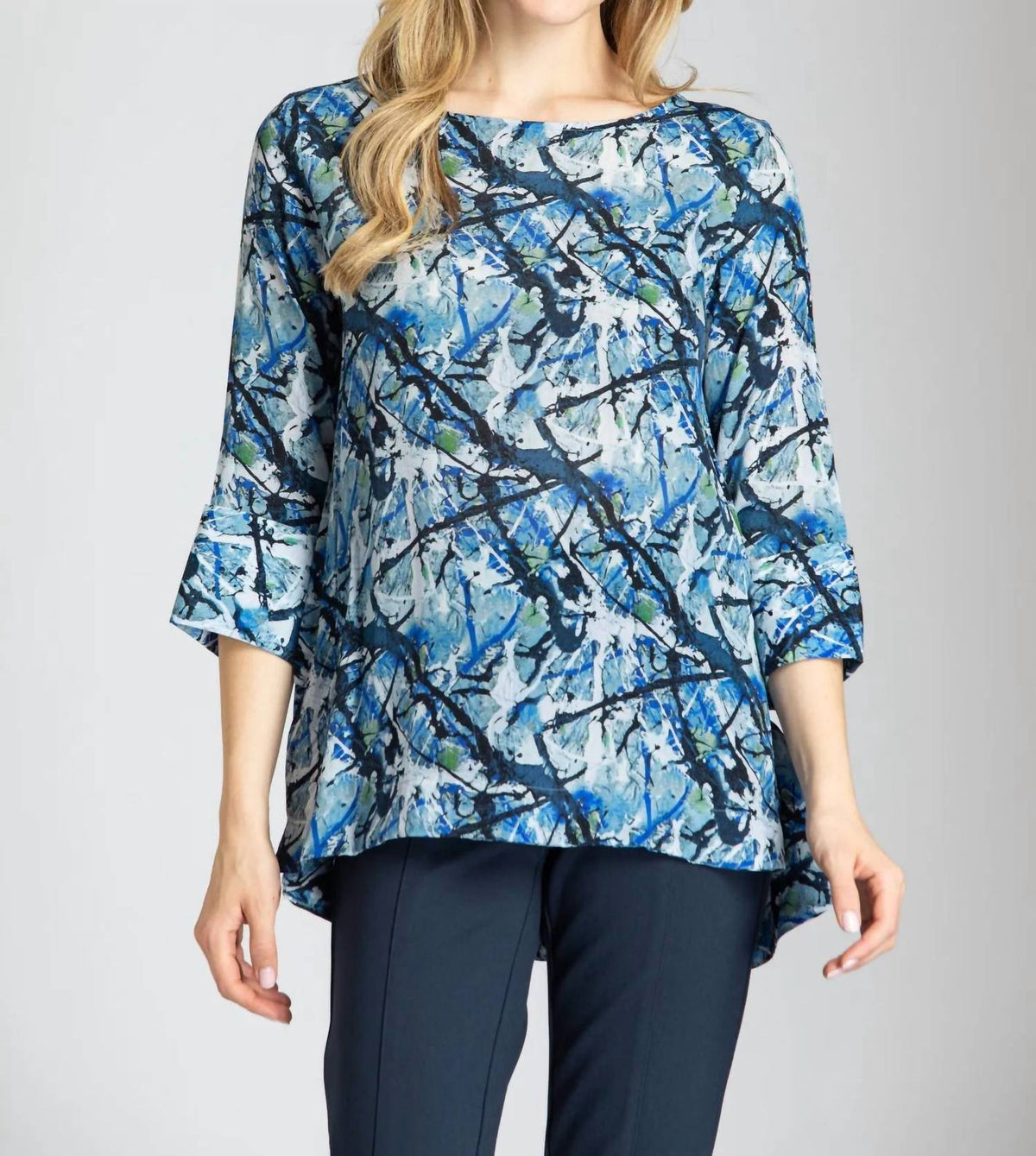 Apny - Elbow Flare Tunic Top
