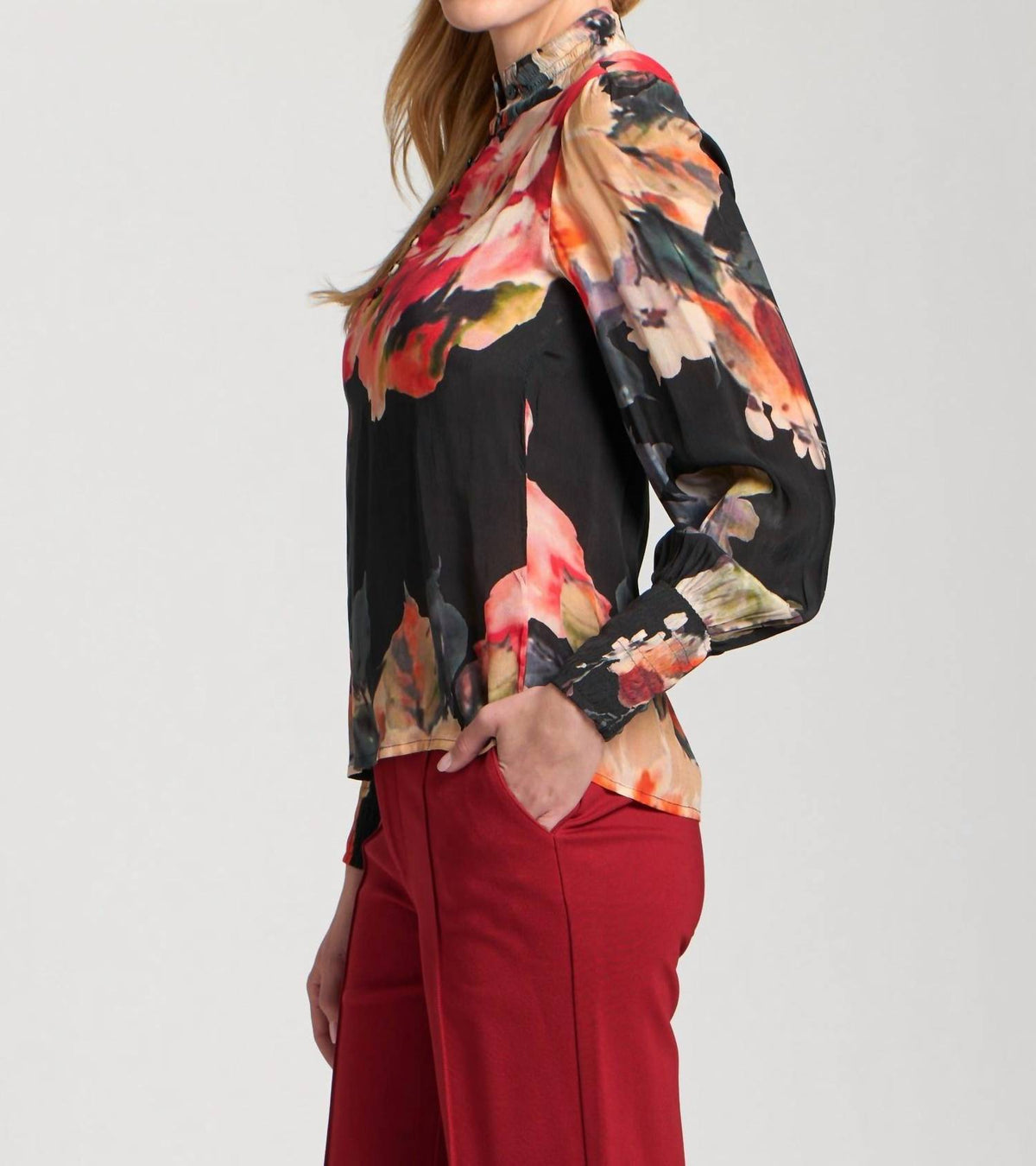 Apny - Enchanted Garden Puff Sleeve Blouse