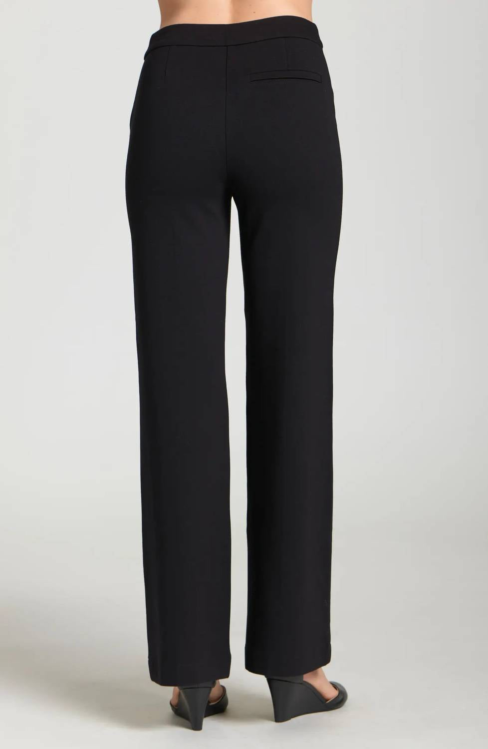 Apny - Front Zip Pant With Pin-tucked Leg