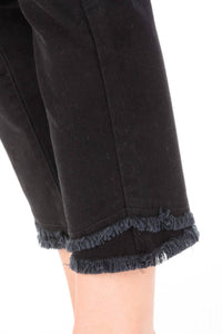Apny - Olivia Crop Frayed Jeans