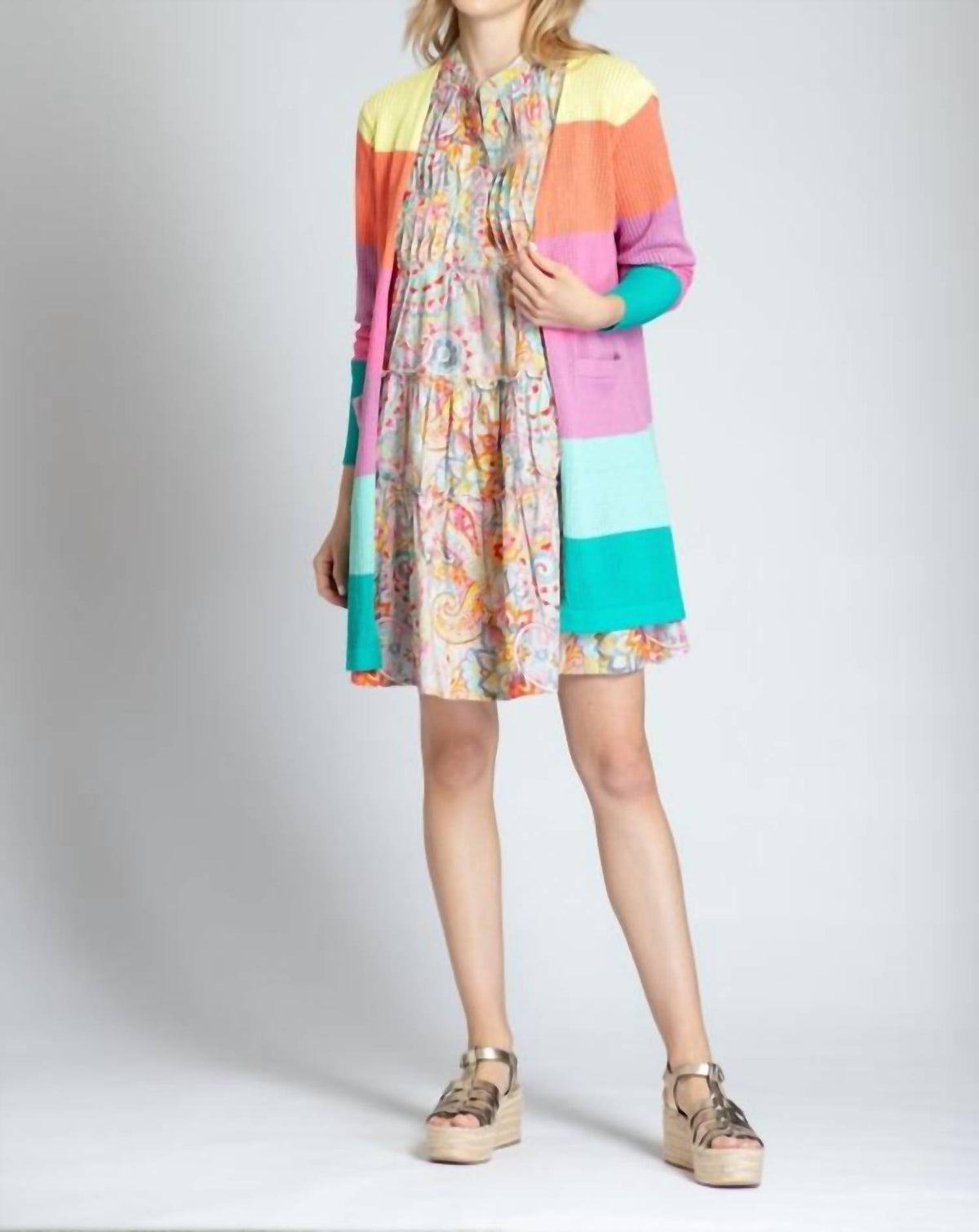Apny - Rainbow Stripe Cardigan