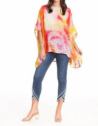 Apny - Short Kaftan Top - blouses - clothing - orange