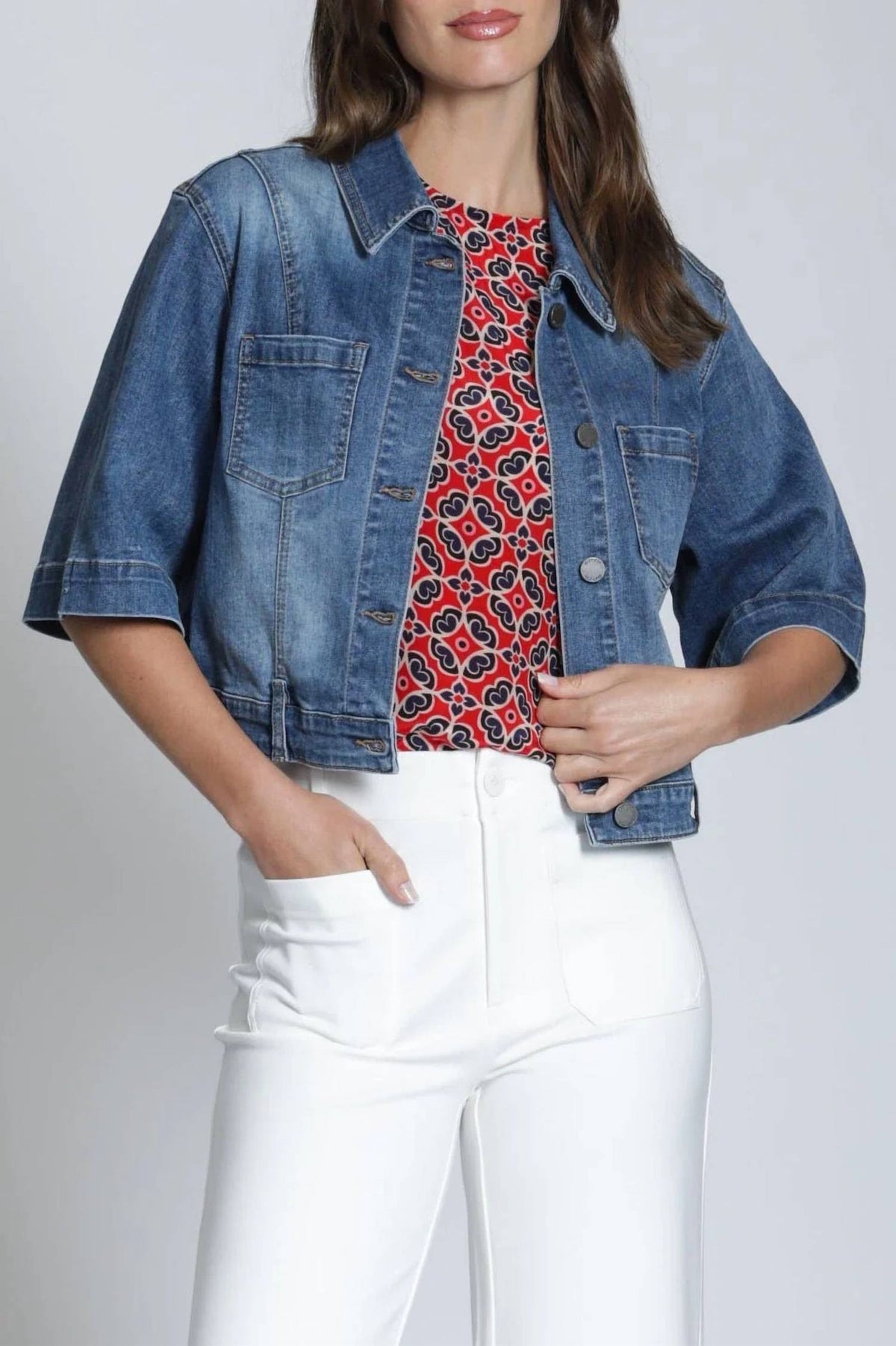 Apny - Short Sleeve Jean Jacket