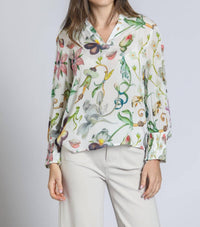Apny - Women's Split Neck Blouse